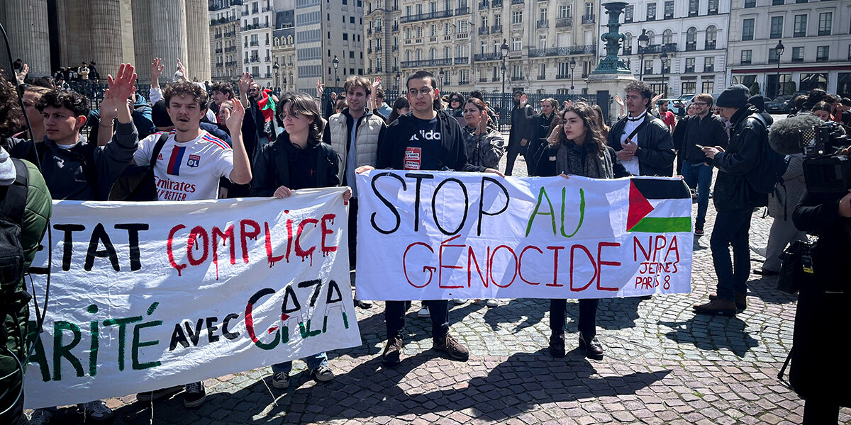 Protester op franséischen Unien