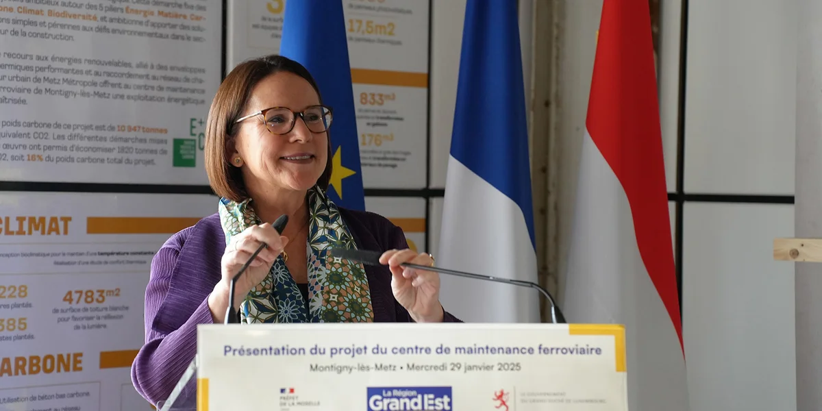 D'Mobilitéitsministesch Yuriko Backes zu Metz. | © MMTP 3 nei P&Re fir franséisch Frontalieren a Richtung Lëtzebuerg sollen entstoen | © MMTP