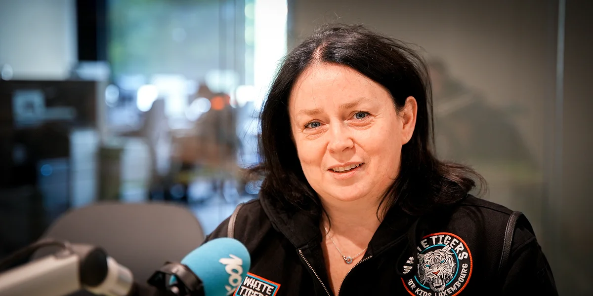 D'Mélanie Weber vum Bikergrupp "White Tigers for Kids". | © Jo Diseviscourt