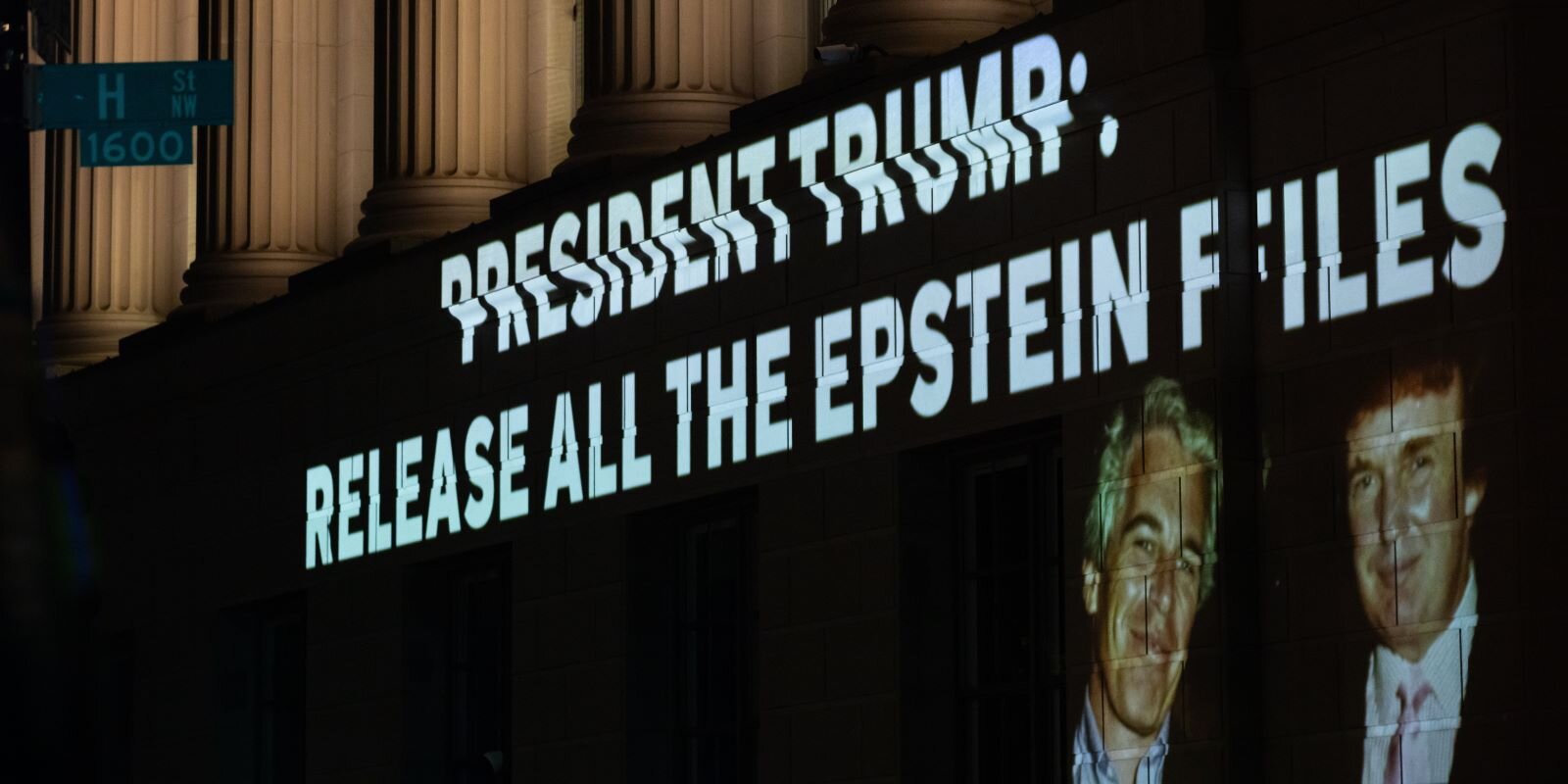 Donald Trump wëllt Lienen tëschent Jeffrey Epstein an Demokraten ...