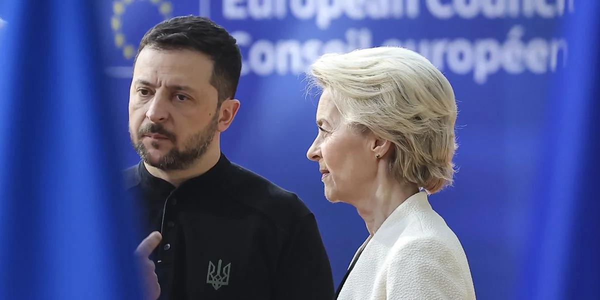 EU-Kommissiounspresidentin um Treffen tëschent Trump a Selenskyj dobäi | © picture alliance / NurPhoto | Nicolas Economou