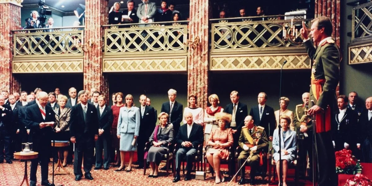 D’Vereedegungszeremonie vum Grand-Duc Henri an der Chamber | © SIP / tous droits réservés