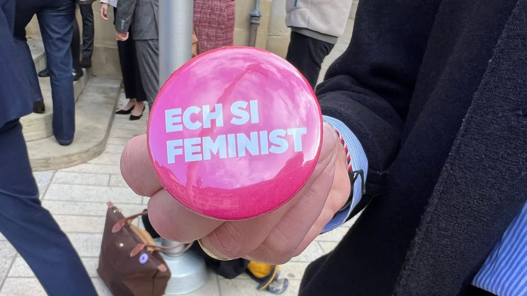 Protestaktioun vun déi gréng géint Aussoe vum Gerard Schockmel | © Sophie Schroeder