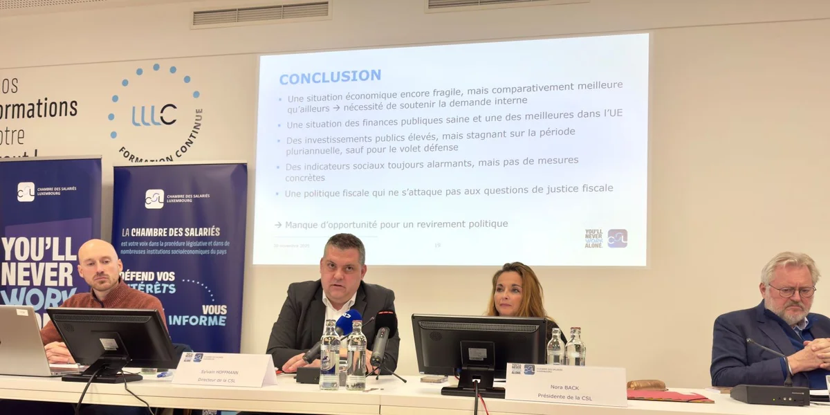 Staatsbudget 2026 wërft Froen béi der CSL op | © Serge Kesseler