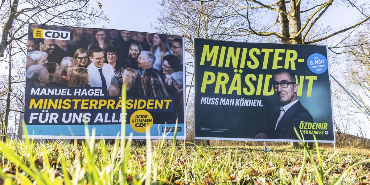 Landtagswalen a Baden-Württemberg mat Spëtzekandidate vun CDU a Bündnis90/Die Grünen