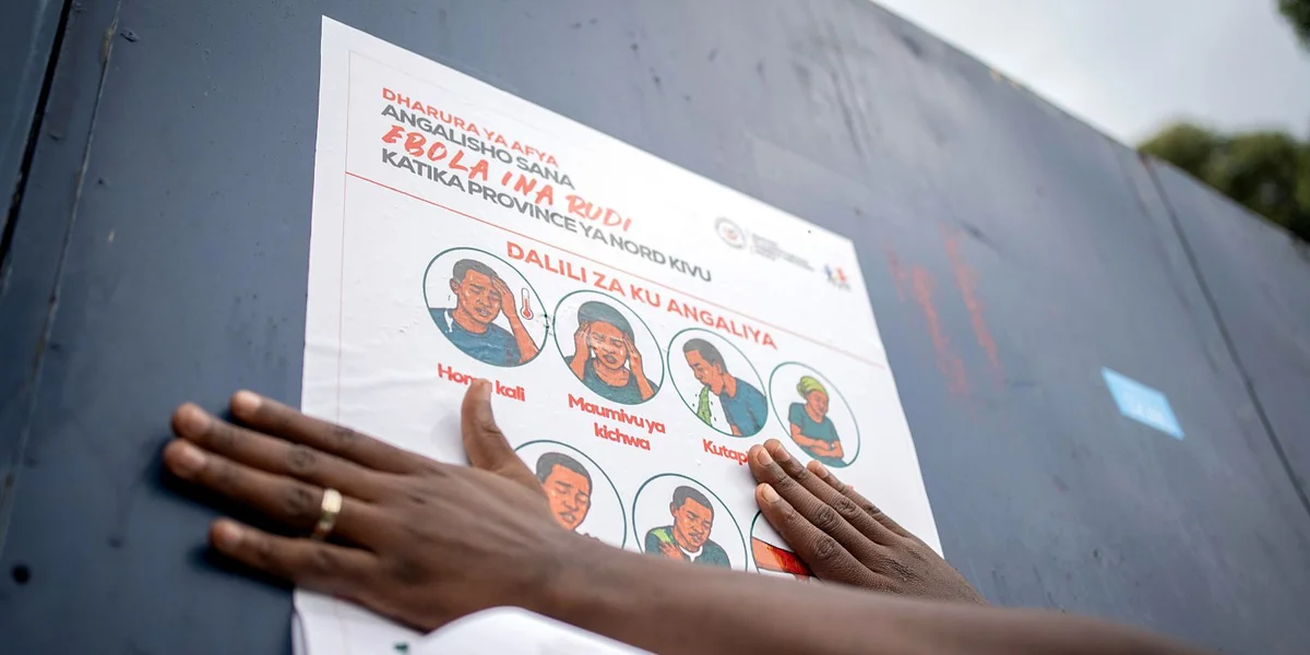 Ebola-Epidemie: WHO rechent mat weideren Infektiounen an Doudesfäll | © EPA/MARIE JEANNE MUNYERENKANA