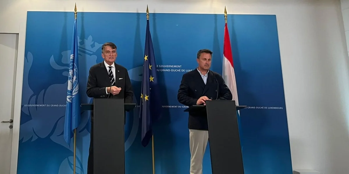 Ausseminister Xavier Bettel betount op en Neits Ënnerstëtzung fir UNRWA | © Luca Di Santolo
