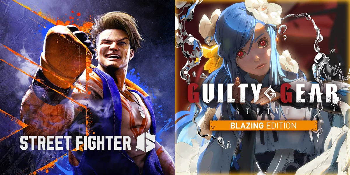 Zwee Videospiller am Genre vun 2D- Kampfspiller